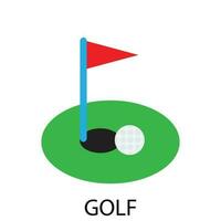 Golf sport icon vector