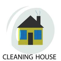 Cleaning house icon vector