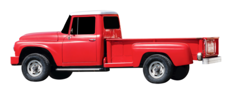 Retro red truck png