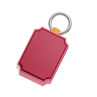 branding key chain 3d illustration png