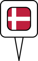 Dänemark Flagge Stift Platz Symbol. png