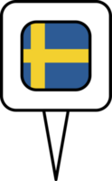 Sweden flag pin place icon. png
