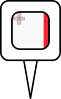 Malta flag pin place icon. png