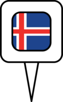 Island Flagge Stift Platz Symbol. png