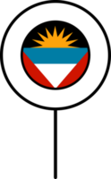 antigua en Barbuda vlag cirkel pin icoon. png