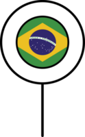 Brasil bandera circulo alfiler icono. png