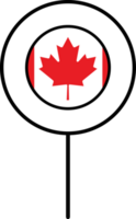 Canada flag circle pin icon. png