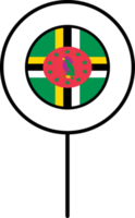 Dominique drapeau cercle épingle icône. png