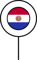 paraguay drapeau cercle épingle icône. png