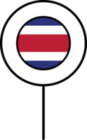 Costa Rica Flagge Kreis Stift Symbol. png