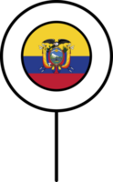 Ecuador bandera circulo alfiler icono. png