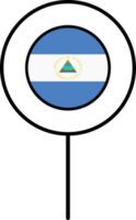 Nicarágua bandeira círculo PIN ícone. png