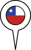 Chile flag Map pointer icon. png