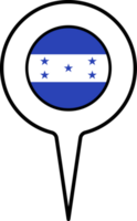 Honduras drapeau carte aiguille icône. png