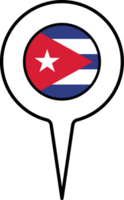 Cuba bandera mapa puntero icono. png
