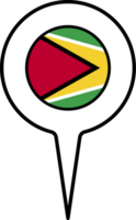 Guyana vlag kaart wijzer icoon. png