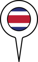 costa rica vlag kaart wijzer icoon. png