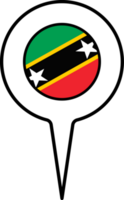 Saint Kitts and Nevis flag Map pointer icon. png