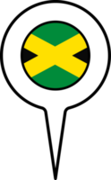 Jamaica bandeira mapa ponteiro ícone. png