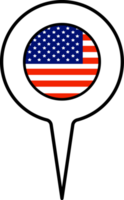 USA flag Map pointer icon. png