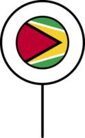 Guyana vlag cirkel pin icoon. png