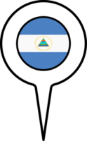 Nicaragua vlag kaart wijzer icoon. png