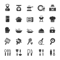 Icon set - kitchen utensils and cooking png