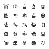 Icon set - Science and virus png