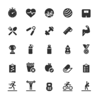 icône ensemble - aptitude et exercice png