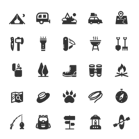 ícone conjunto - acampamento e ao ar livre png