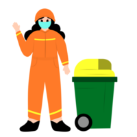 Cleaner service woman png