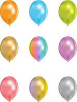 colorful balloons vector illustration for birthday party, wedding and festivals