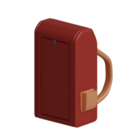 3d prestados rojo mochila Perfecto para diseño proyecto png