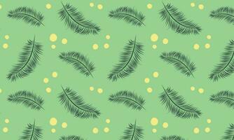 Tropical background with palm leaves vector