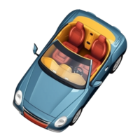 dessin animé voiture cabriolet ai génératif png