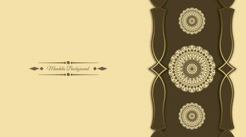 luxury mandala invitation background, vector design