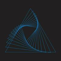azul triángulo forma geométrico modelo antecedentes diseño vector