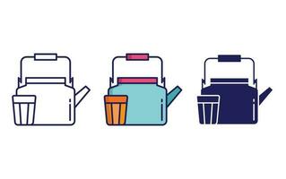 tea white sugar sachet vector icon