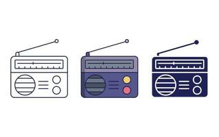 icono de vector de radio