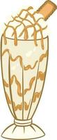 Caramel Milkshake Illustration vector