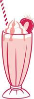 Strawberry Milkshake Illustration vector