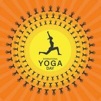 yoga day post design vector