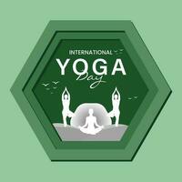 yoga day post design vector