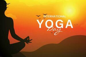 yoga day common size vector file