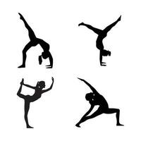 yoga poses all different arts vector file