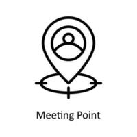Meeting Point Vector  Outline Icons. Simple stock illustration stock