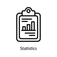 Statistics  Vector  Outline Icons. Simple stock illustration stock