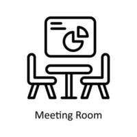 Meeting Room  Vector  Outline Icons. Simple stock illustration stock