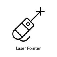 Laser Pointer Vector  Outline Icons. Simple stock illustration stock