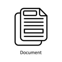 Document Vector  Outline Icons. Simple stock illustration stock
